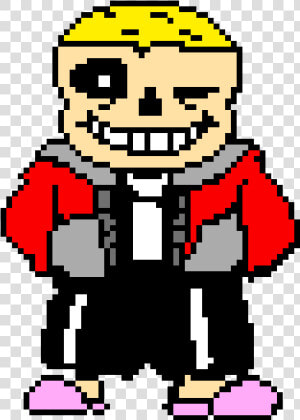 Winking Galaxy Sans Sprite   Pixel Sans Undertale  HD Png Download