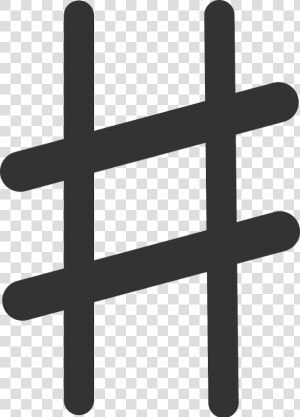 Hashtag  Gate  Symbol  Black  Silhouette  Icon   Music Sharp Clip Art  HD Png Download