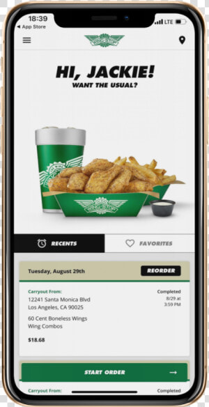 Wingstop Ios   Smartphone  HD Png Download