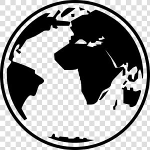 Globe Black And White Free Globe Clipart Black And   Vector Globe Icon Svg  HD Png Download