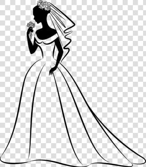 Bride Wedding Invitation Clip Art   Wedding Dress Clipart  HD Png Download