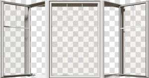 An Open Bay Window From The Front   Shower Door  HD Png Download