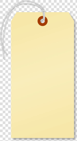 Manila 13 Point Cardstock Tag With Pre Attached Elastic   Paper Luggage Tags With Elastic  HD Png Download