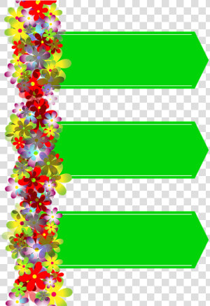 Arrows  Green  Flowers  Floral Pattern  Banner   Green Arrow Banner Png  Transparent Png