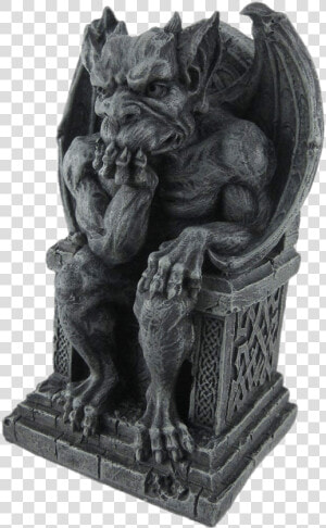 Gargoyle On Throne   Statue Gargoyle  HD Png Download