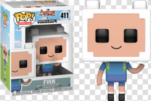 Finn Minecraft Pop Vinyl Figure   Adventure Time Minecraft Special Finn  HD Png Download