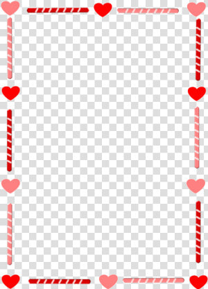 Heart And Candy Border By Cuteeverything Border For   Valentines Day Border Clip Art  HD Png Download