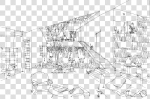 Related Architectural Sketches Rough   Le Corbusier Interior Sketch  HD Png Download