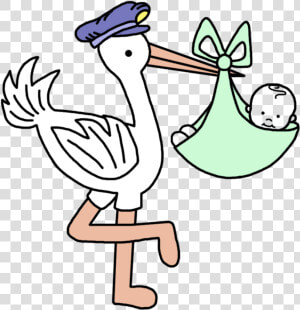 Transparent Diaper Clipart Png   Baby Arrival Stork Baby Announcement  Png Download