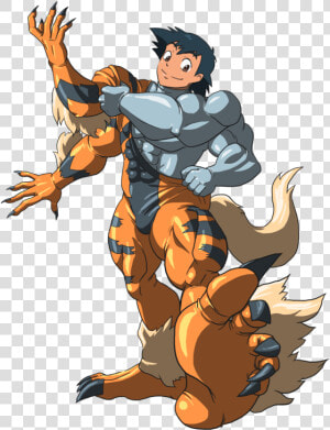 Machamp And Arcanine Suit 02 By Midorimushig dab2vwn   Ash Machamp Suit  HD Png Download