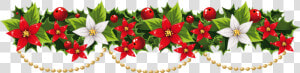 Christmas Garland Border Png   Clip Art Christmas Garland  Transparent Png