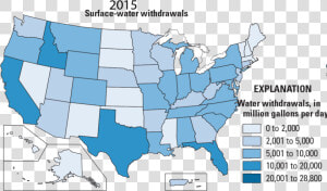 Surface Water Withdrawals In   States With Affirmative Action  HD Png Download