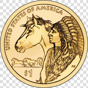 Sacagawea Dollar Reverse   Native American Dollar Coins  HD Png Download