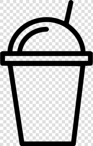 Milkshake   Slurpee Black And White  HD Png Download