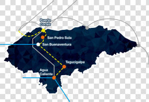 Honduras Mapa   Capital City Of Honduras Map  HD Png Download