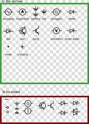 Iec Electronic Circuit Symbols Clip Arts   Electrical Circuit Symbols  HD Png Download