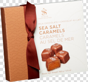 Milk Chocolate Fleur De Sel Caramel Gift Box   Enrobed Chocolate Products  HD Png Download