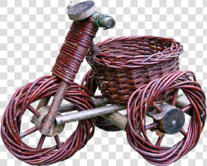 Tricycle Basket Ware Woven Free Photo   Barbed Wire  HD Png Download