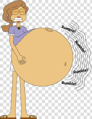 Transparent Belly Clipart   Pregnant Belly Button Rumble Cartoon  HD Png Download