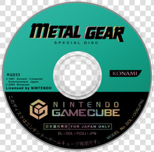 Metal Gear Twin Snakes Gamecube Disc  HD Png Download