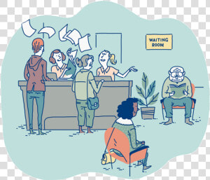 Signallamp Health   Waiting Room   Cartoon  HD Png Download