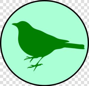 Emerald Circle Bird Svg Clip Arts   Blue Bird Silhouette Png  Transparent Png