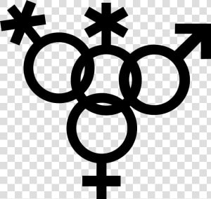 Nonbinary Symbol Interlocked With Nonbinary  Venus   Gender Symbol Icon Non Binary  HD Png Download