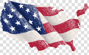 Flag Of The United States Map   Painted American Flag Png  Transparent Png