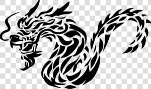 Tribal Beast Tattoo   Chinese Dragon Tribal Png  Transparent Png