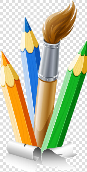 Crayons Ecole Scrap Couleurs   Pencils And Brushes Png  Transparent Png