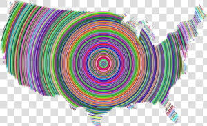 Prismatic United States Concentric Circles  HD Png Download