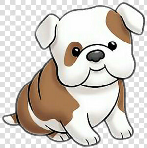 Bulldog Clipart Cute   Cute Cartoon Dog Drawings  HD Png Download