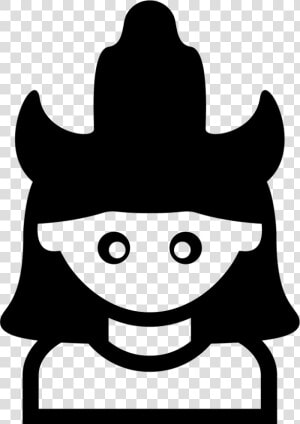 Woman With A Hat With Two Horns   Menina Png Preto  Transparent Png