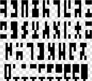 Vector Minecraft Letters Png   Stargate Alteran Language  Transparent Png