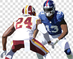 Illustration Of Nfl Players Odell Beckham Jr   Odell Vs Josh Norman  HD Png Download