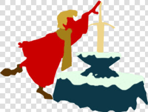 The Sword In The Stone   Sword In The Stone Silhouette  HD Png Download