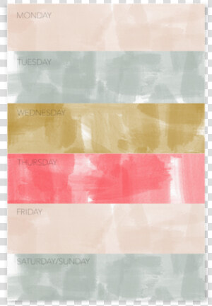 Color Block Weekly Notepad Data Rimg Lazy Data   Beige  HD Png Download