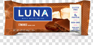 S Mores Flavor Packaging   S Mores Luna Bar  HD Png Download