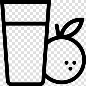 Cocktail Clipart Sharbat   Orange Juice Clipart Black And White  HD Png Download