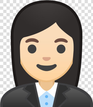 Woman Office Worker Light Skin Tone Icon   Mulher Emoji  HD Png Download