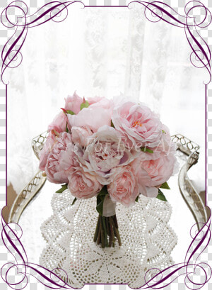 Silk Artificial Romantic Pink Peony And Rose Bridesmaid   Flower Girl Basket Design  HD Png Download