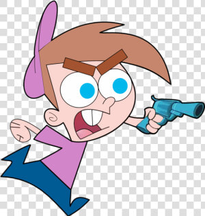 Timmy Holding Gun   Timmy Turner With A Gun  HD Png Download