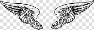 Wings  Angel  Black  White  Tattoo  Heaven  Feather   Angel Wings Tattoo Png  Transparent Png