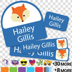 Daycare Labels With Cute Icons Animals Emojis   Cartoon  HD Png Download