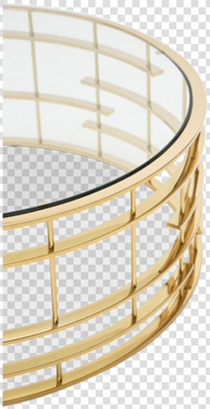 European Modern Gold Frame Round Clear Glass Top Cocktail   Bangle  HD Png Download