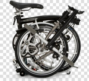 Parallax5   Brompton Folding Bike Folded  HD Png Download