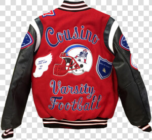 Cousino Footballhelmetfootbal Back 1   Varsity Jacket Back Design  HD Png Download