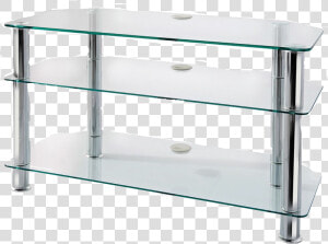 Clear Glass Tv Stand   Glass Tv Stand Clear  HD Png Download