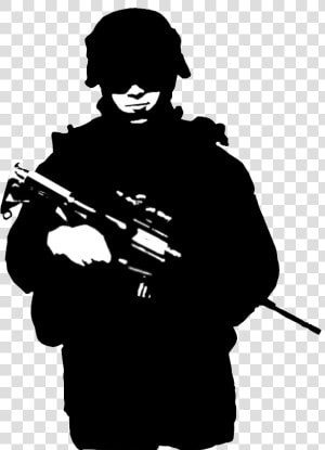 Soldier Png Black   Png Download   Clipart Soldier Silhouette  Transparent Png