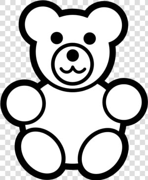 Pitr Teddy Bear Icon Black White Line Art Scalable   Black And White Toy  HD Png Download